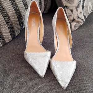 Michael kors silver heels